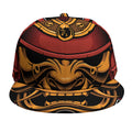 Japanese Samurai Warrior Mask Print Snapback Cap