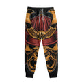 Japanese Samurai Warrior Mask Print Sweatpants
