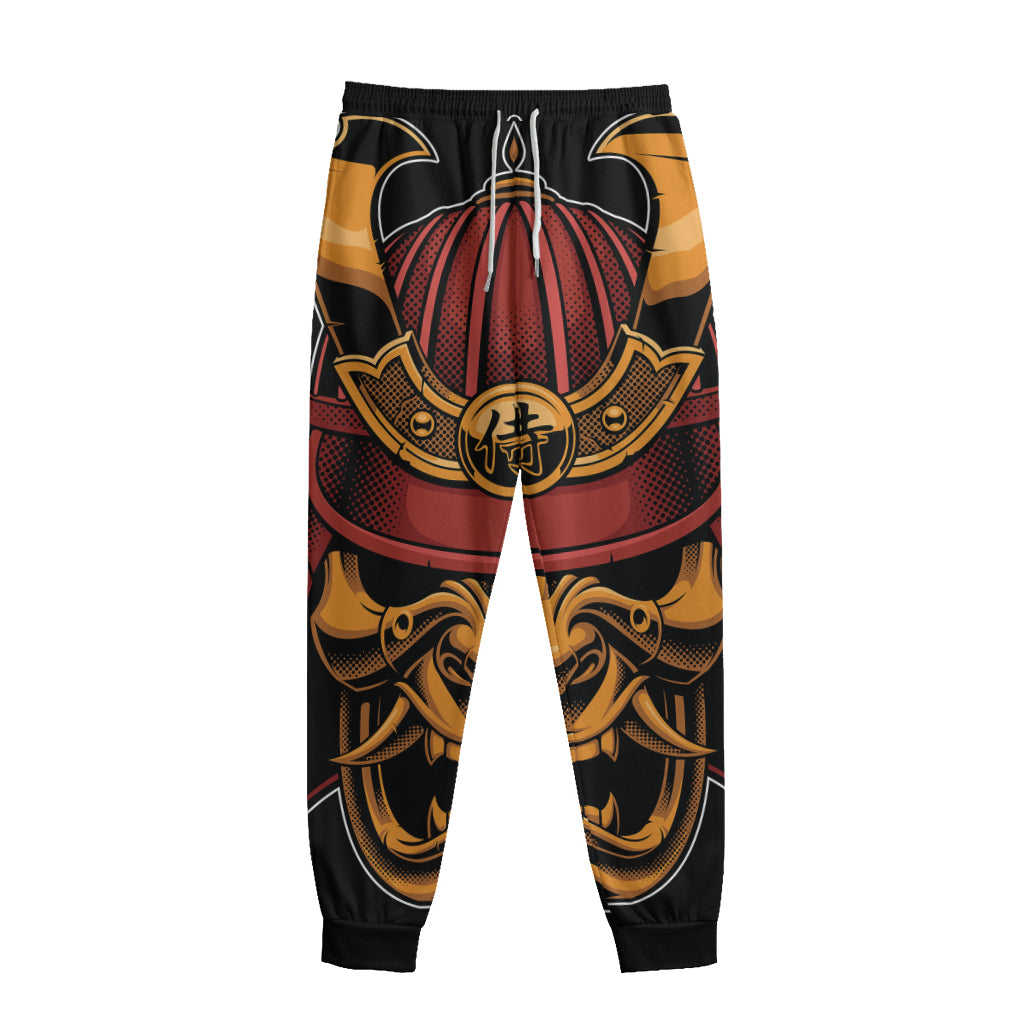 Japanese Samurai Warrior Mask Print Sweatpants