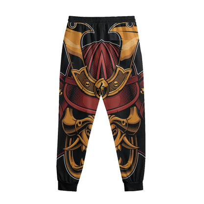 Japanese Samurai Warrior Mask Print Sweatpants
