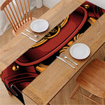 Japanese Samurai Warrior Mask Print Table Runner