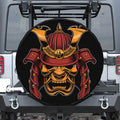 Japanese Samurai Warrior Mask Print Tire Cover