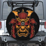 Japanese Samurai Warrior Mask Print Tire Cover With Camera Hole
