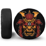 Japanese Samurai Warrior Mask Print Tire Cover With Camera Hole