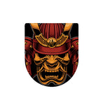 Japanese Samurai Warrior Mask Print Toilet Lid Cover