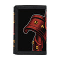 Japanese Samurai Warrior Mask Print Trifold Wallet