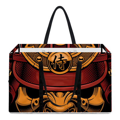 Japanese Samurai Warrior Mask Print Utility Tote Bag