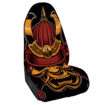 Japanese Samurai Warrior Mask Print Waterproof Car Seat Cover