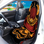 Japanese Samurai Warrior Mask Print Waterproof Car Seat Cover