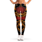 Japanese Samurai Warrior Mask Print Women's Leggings