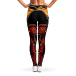 Japanese Samurai Warrior Mask Print Women's Leggings
