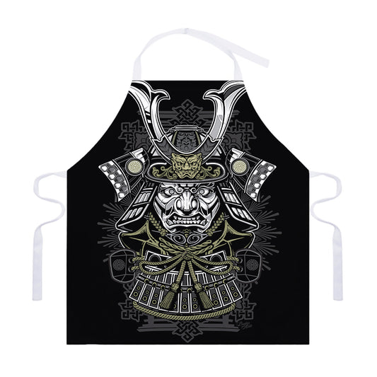 Japanese Samurai Warrior Print Adjustable Apron