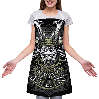 Japanese Samurai Warrior Print Adjustable Apron