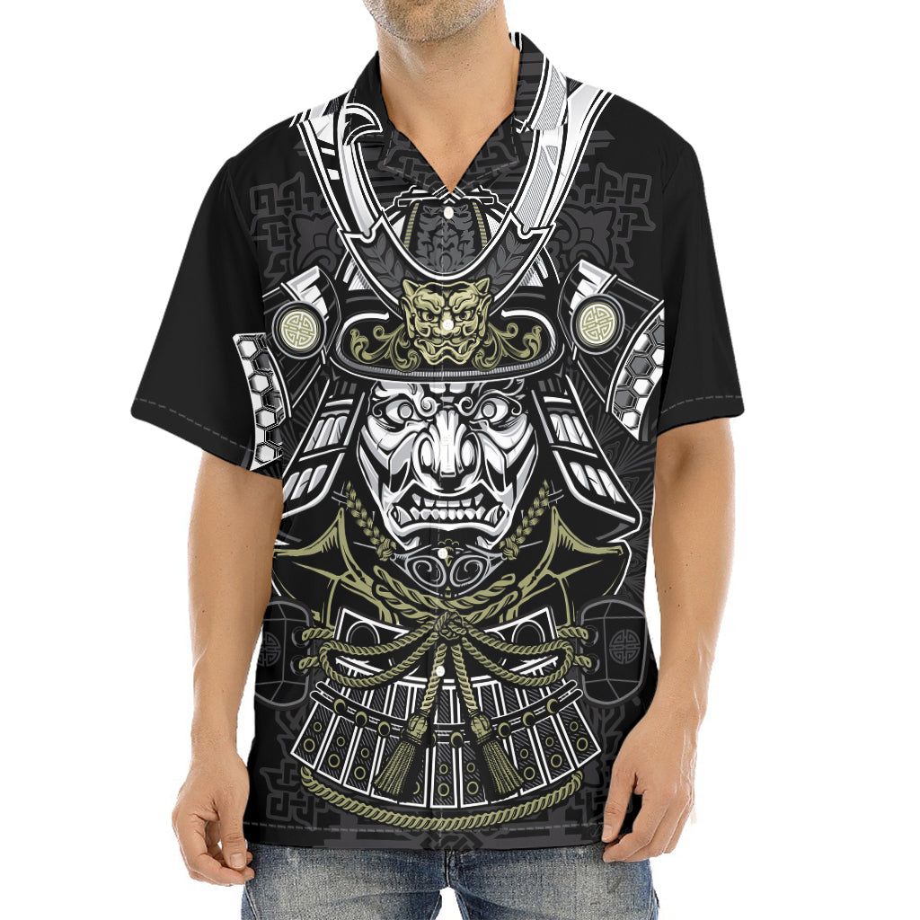 Japanese Samurai Warrior Print Aloha Shirt