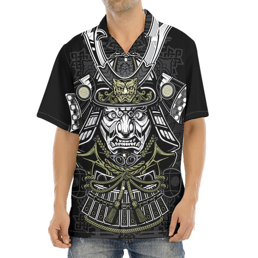 Japanese Samurai Warrior Print Aloha Shirt
