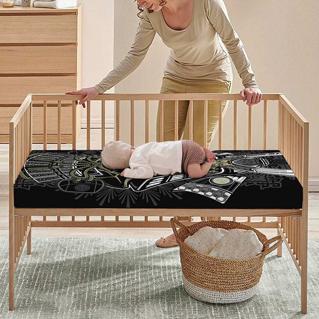 Japanese Samurai Warrior Print Baby Crib Sheet