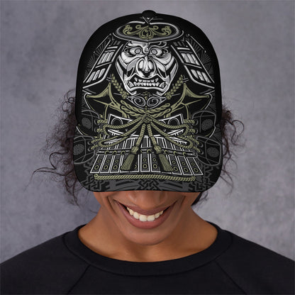 Japanese Samurai Warrior Print Baseball Cap