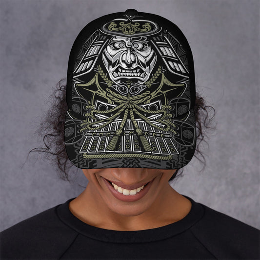 Japanese Samurai Warrior Print Baseball Cap