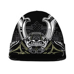 Japanese Samurai Warrior Print Beanie