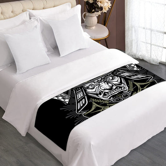 Japanese Samurai Warrior Print Bed Runner