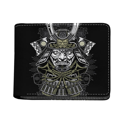 Japanese Samurai Warrior Print Bifold Wallet