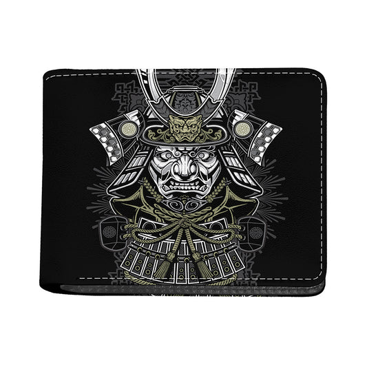 Japanese Samurai Warrior Print Bifold Wallet