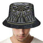 Japanese Samurai Warrior Print Bucket Hat