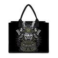 Japanese Samurai Warrior Print Canvas Tote Bag
