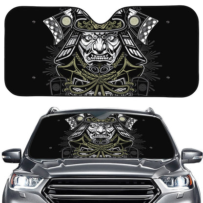 Japanese Samurai Warrior Print Car Windshield Sun Shade