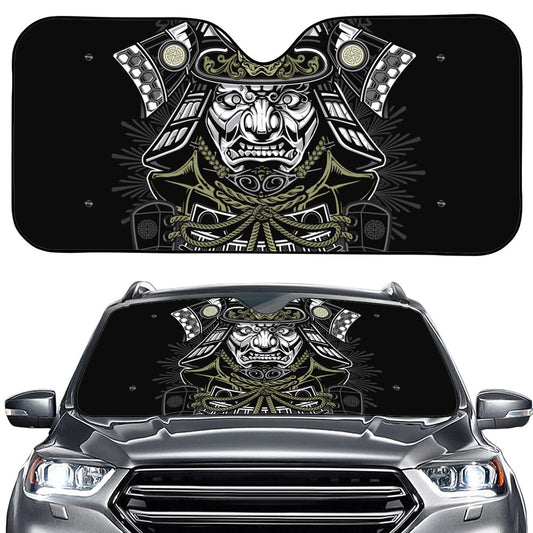 Japanese Samurai Warrior Print Car Windshield Sun Shade