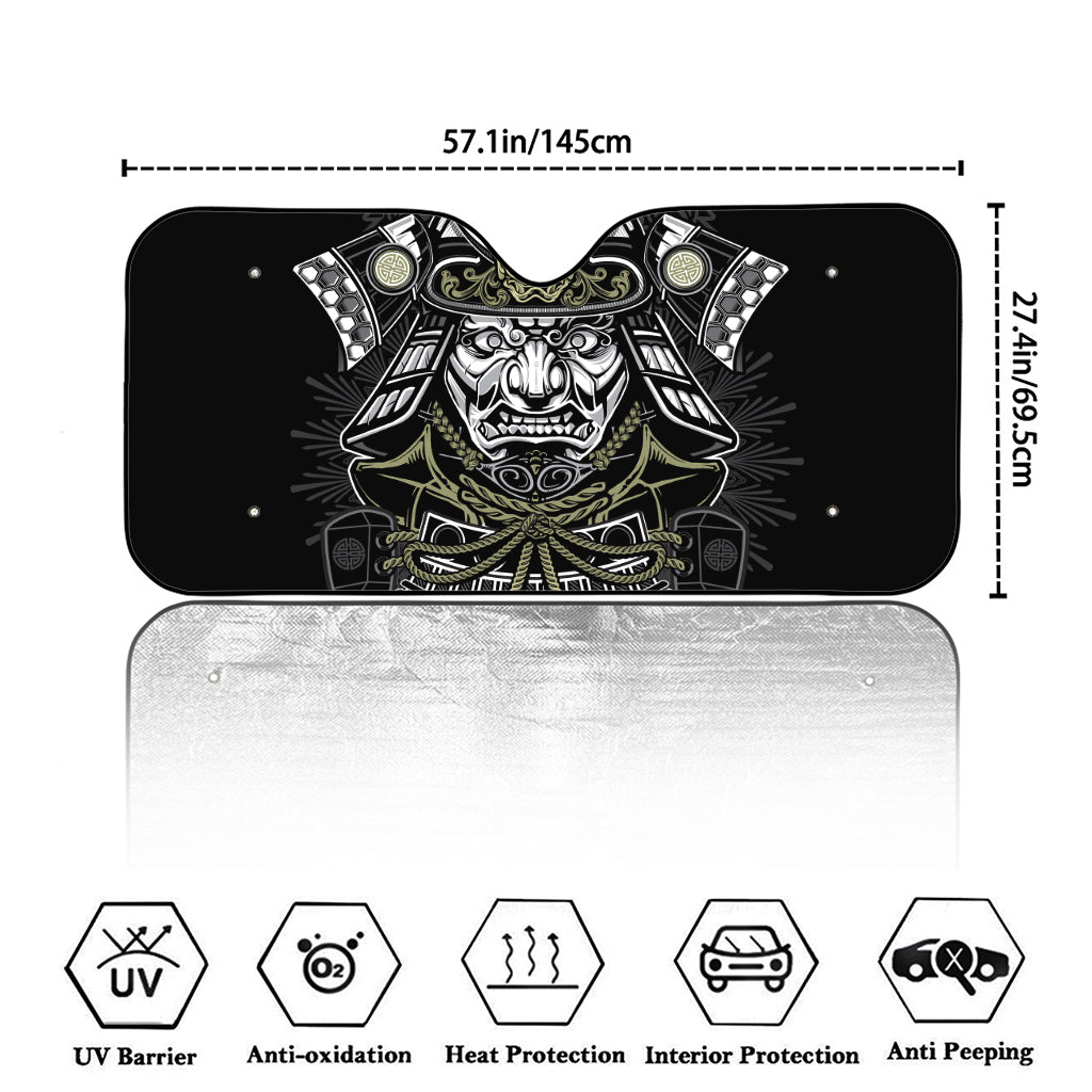 Japanese Samurai Warrior Print Car Windshield Sun Shade