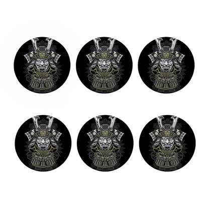 Japanese Samurai Warrior Print Coaster Set