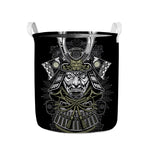 Japanese Samurai Warrior Print Collapsible Laundry Basket