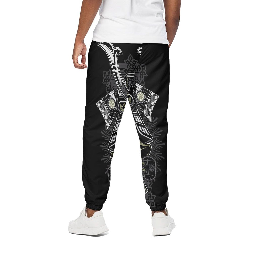 Japanese Samurai Warrior Print Cotton Pants