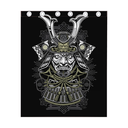 Japanese Samurai Warrior Print Curtain
