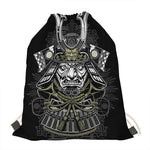 Japanese Samurai Warrior Print Drawstring Bag