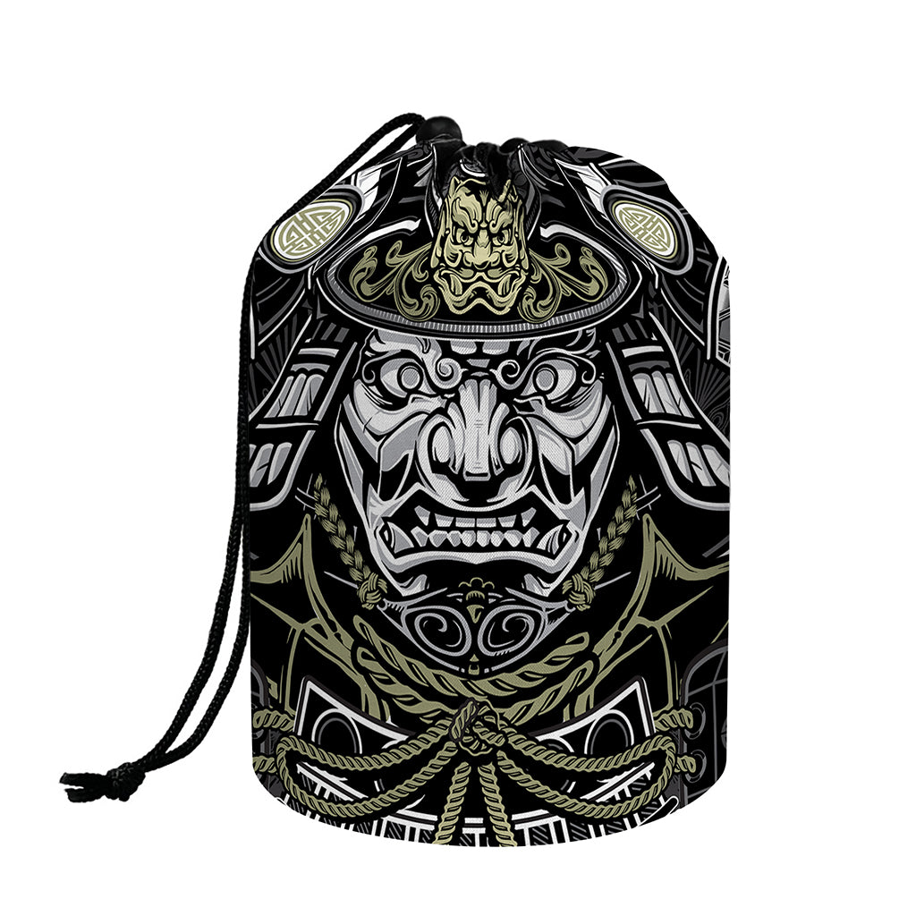Japanese Samurai Warrior Print Drawstring Makeup Bag