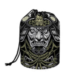 Japanese Samurai Warrior Print Drawstring Makeup Bag