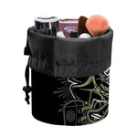Japanese Samurai Warrior Print Drawstring Makeup Bag