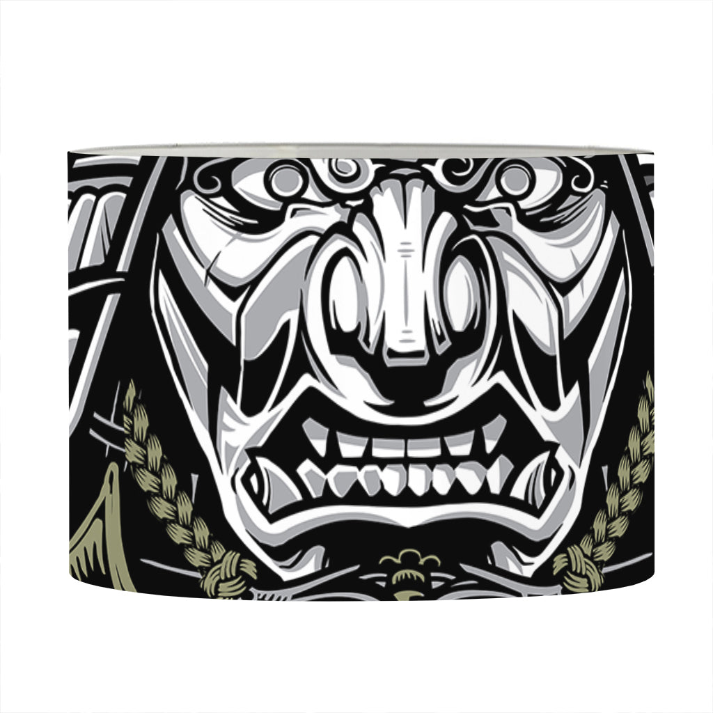 Japanese Samurai Warrior Print Drum Lamp Shade