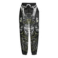 Japanese Samurai Warrior Print Fleece Lined Knit Pants