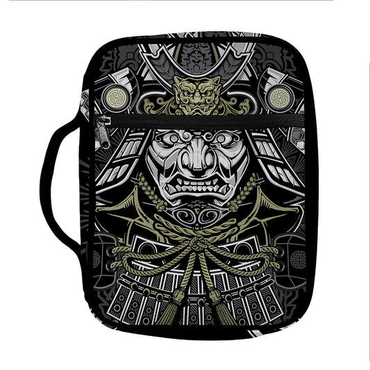 Japanese Samurai Warrior Print Front Pocket Bible Bag