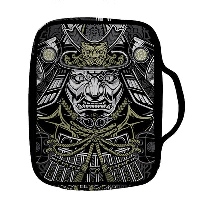 Japanese Samurai Warrior Print Front Pocket Bible Bag