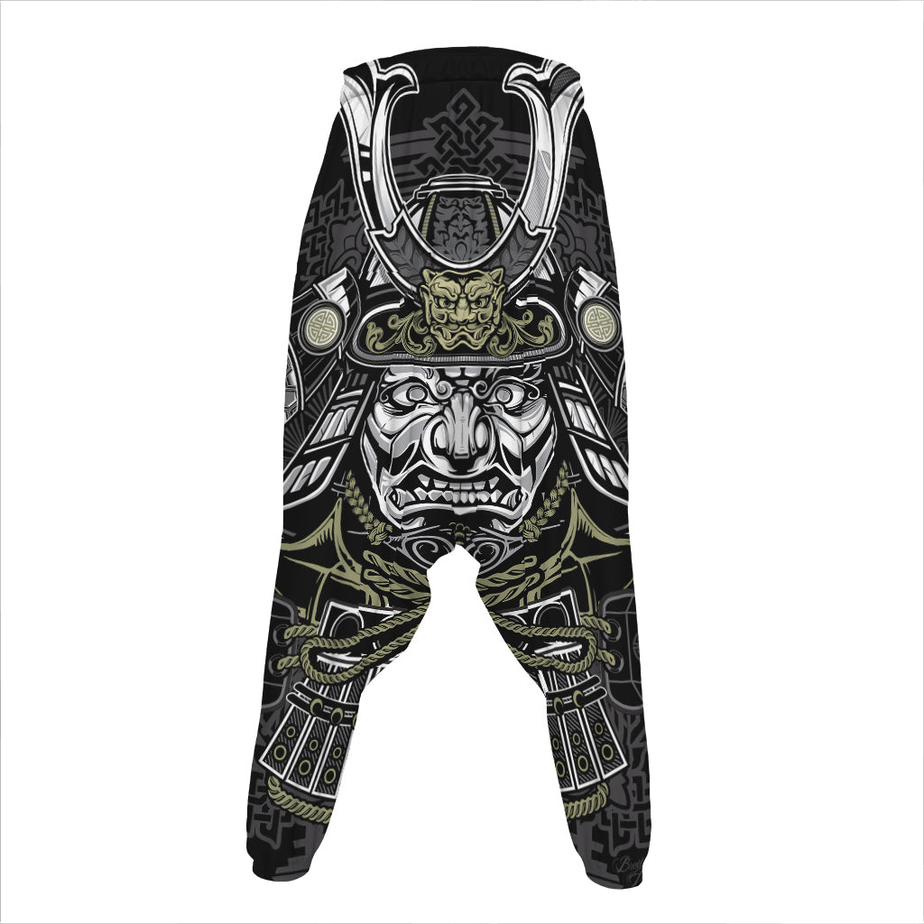 Japanese Samurai Warrior Print Hammer Pants