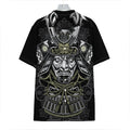 Japanese Samurai Warrior Print Hawaiian Shirt