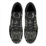 Japanese Samurai Warrior Print High Top Leather Sneakers