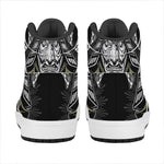 Japanese Samurai Warrior Print High Top Leather Sneakers