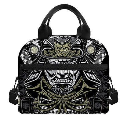 Japanese Samurai Warrior Print Insulated Lunch Bag