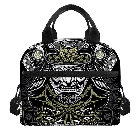 Japanese Samurai Warrior Print Insulated Lunch Bag