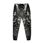Japanese Samurai Warrior Print Jogger Pants